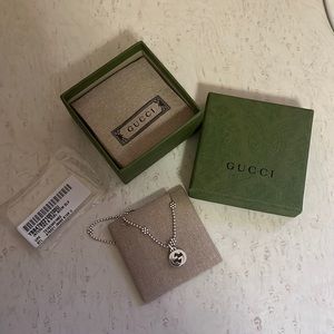 Gucci Silver Interlocking Necklace